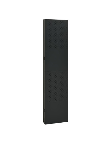 Paravento a 6 Pannelli 2 pz Nero 240x180 cm in Acciaio