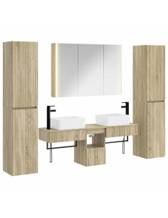 Set di mobili per il bagno 6 pcs Rovere Sonoma