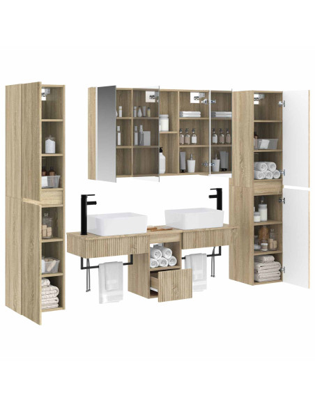 Set di mobili per il bagno 6 pcs Rovere Sonoma