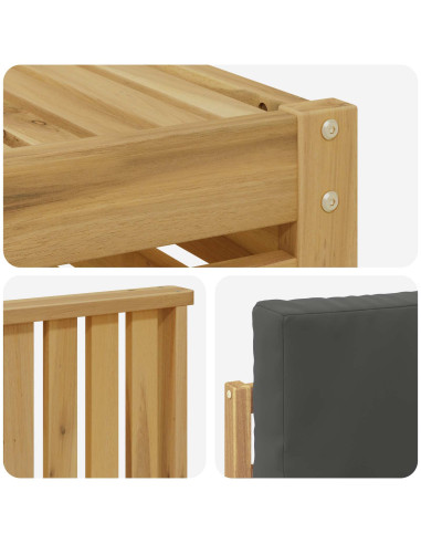 Set di divani da esterno 6 pcs Bianco e Antracite