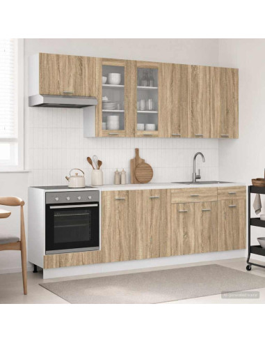 Unità Cucina LYON 8 pcs Rovere Sonoma Legno ingegnerizzato