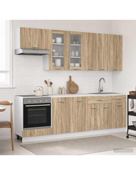 Unità Cucina LYON 8 pcs Rovere Sonoma Legno ingegnerizzato