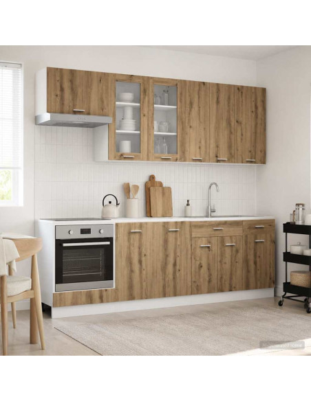 Unità Cucina LYON 8 pcs Rovere Artigianale Legno ingegnerizzato