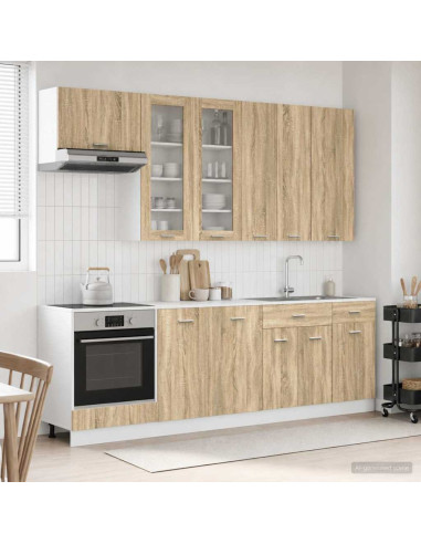 Unità Cucina LYON 8 pcs Rovere Sonoma Legno ingegnerizzato