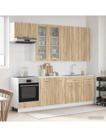 Unità Cucina LYON 8 pcs Rovere Sonoma Legno ingegnerizzato
