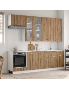Unità Cucina LYON 8 pcs Rovere Artigianale Legno ingegnerizzato