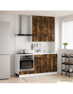 Unità Cucina LYON 5 pcs Rovere Fumo Legno ingegnerizzato