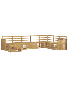 Set di divani da esterno 8 pcs Bianco 306 x 187,5 x 73 cm 2