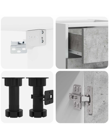 Unità Cucina LYON 8 pcs Grigio Cemento Legno ingegnerizzato