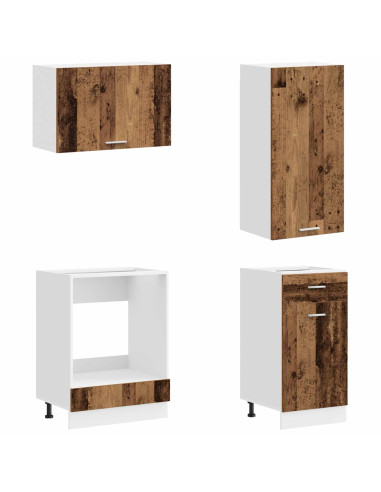 Unità Cucina LYON 8 pcs Legno antico Legno ingegnerizzato