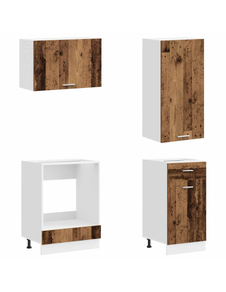 Unità Cucina LYON 8 pcs Legno antico Legno ingegnerizzato
