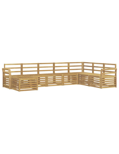 Set di divani da esterno 8 pcs Bianco 308 x 190 x 73 cm