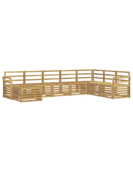 Set di divani da esterno 8 pcs Bianco 308 x 190 x 73 cm