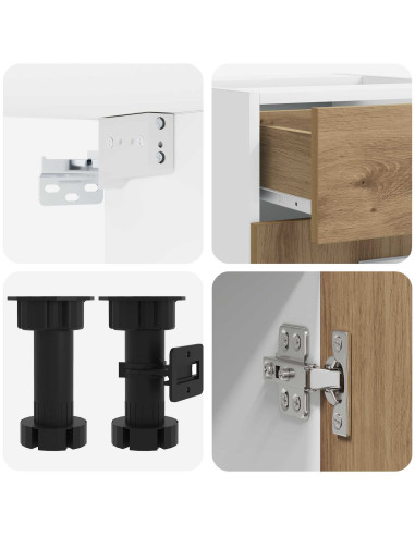 Unità Cucina LYON 8 pcs Rovere Artigianale Legno ingegnerizzato