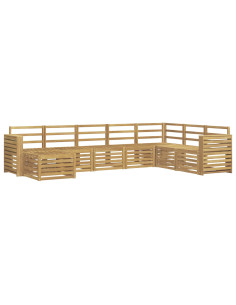 Set di divani da esterno 8 pcs Bianco 310 x 191,5 x 73 cm 2