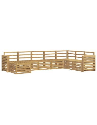 Set di divani da esterno 8 pcs Bianco 310 x 191,5 x 73 cm