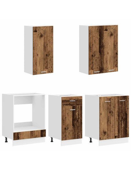 Unità Cucina LYON 5 pcs Legno antico Legno ingegnerizzato