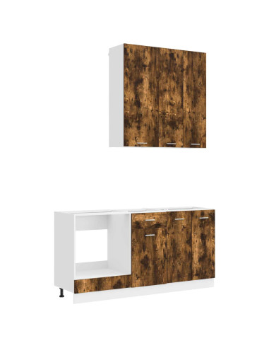 Unità Cucina LYON 5 pcs Rovere Fumo Legno ingegnerizzato