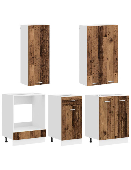 Unità Cucina LYON 5 pcs Legno antico Legno ingegnerizzato