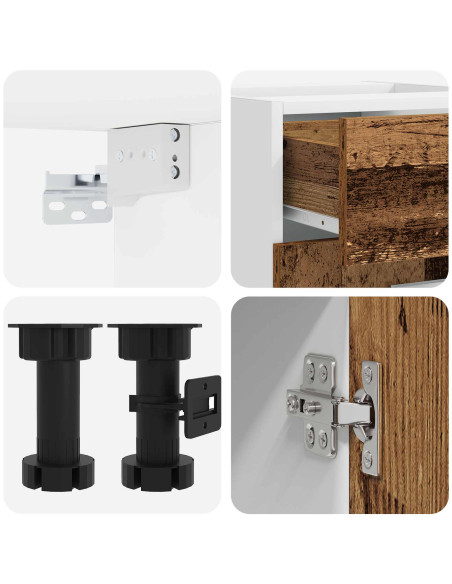 Unità Cucina LYON 5 pcs Legno antico Legno ingegnerizzato