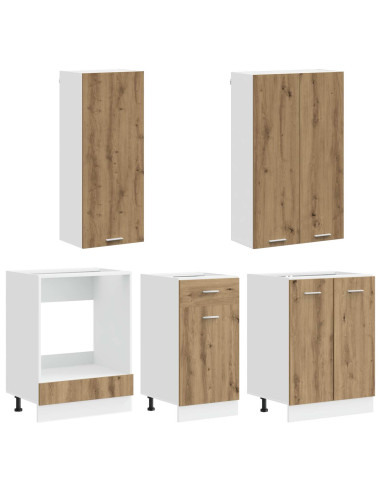 Unità Cucina LYON 5 pcs Rovere Artigianale Legno ingegnerizzato