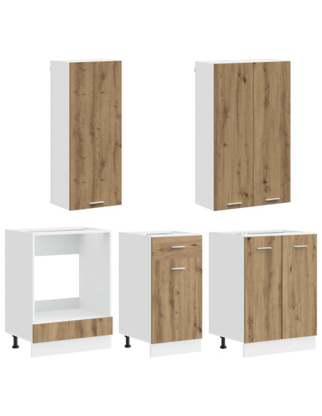 Unità Cucina LYON 5 pcs Rovere Artigianale Legno ingegnerizzato
