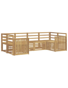 Set di divani da esterno 6 pcs Bianco 245 x 128,5 x 73 cm 2