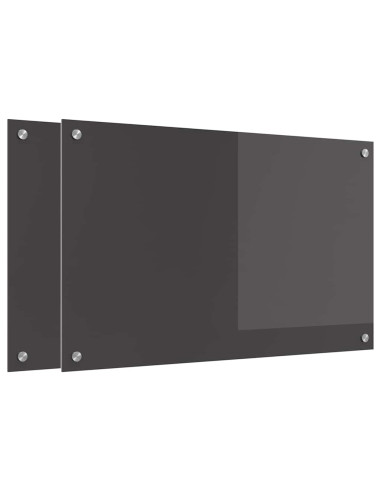 Schienale da cucina 2 pcs Grigio scuro 80 x 50 cm