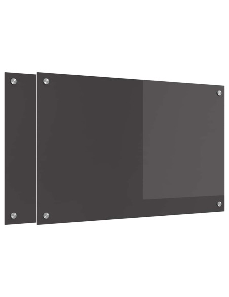 Schienale da cucina 2 pcs Grigio scuro 80 x 50 cm