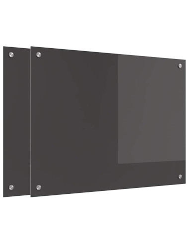 Schienale da cucina 2 pcs Grigio scuro 80 x 60 cm