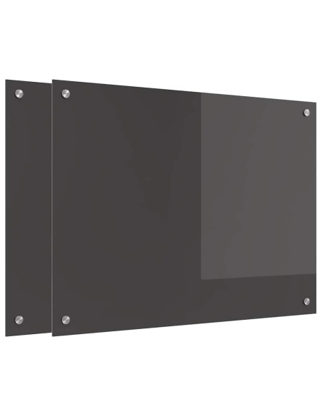 Schienale da cucina 2 pcs Grigio scuro 80 x 60 cm