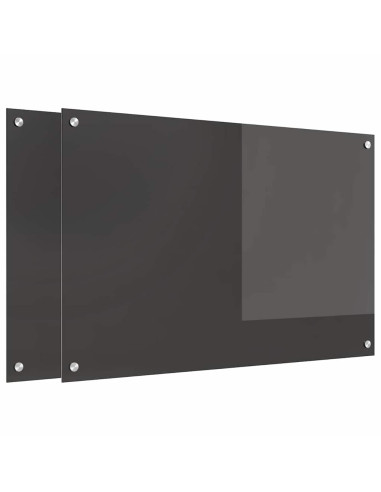 Schienale da cucina 2 pcs Grigio scuro 90 x 60 cm