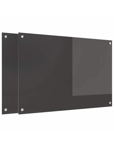 Schienale da cucina 2 pcs Grigio scuro 90 x 60 cm