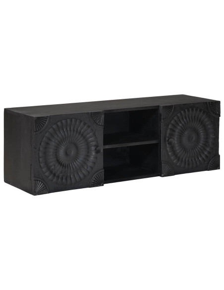 Mobile TV con lo scaffale con porta Nero 105 x 30 x 35 cm