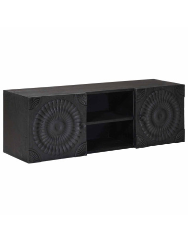 Mobile TV con lo scaffale con porta Nero 105 x 30 x 35 cm