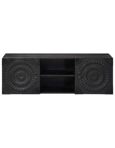 Mobile TV con lo scaffale con porta Nero 105 x 30 x 35 cm