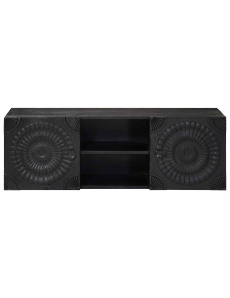 Mobile TV con lo scaffale con porta Nero 105 x 30 x 35 cm