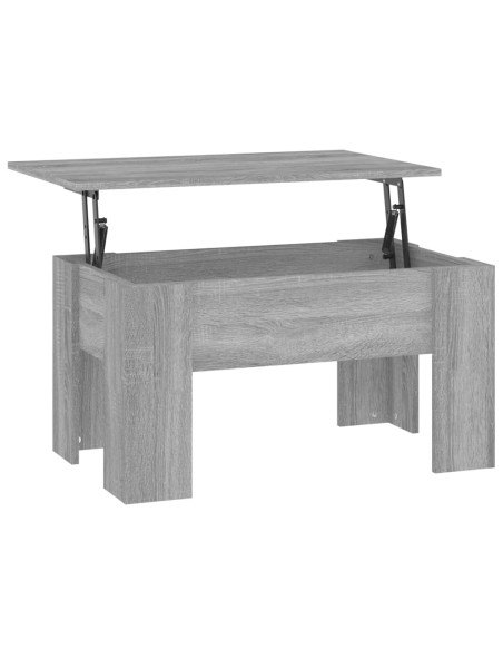 Tavolino da Salotto Grigio Sonoma 79x49x41 cm Legno Multistrato