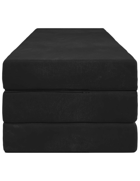Divano Letto Pieghevole 200 x 67 x 45 cm Nero