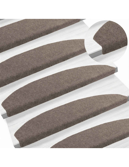Tappetini per scale autoadesivi 15 pcs Moca 80 x 24,5 x 3,5 cm