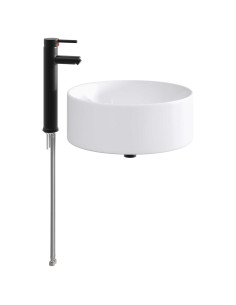 Lavabo da bagno Nero Opaco 40,5 x 40,5 x 15,5 cm Metallo