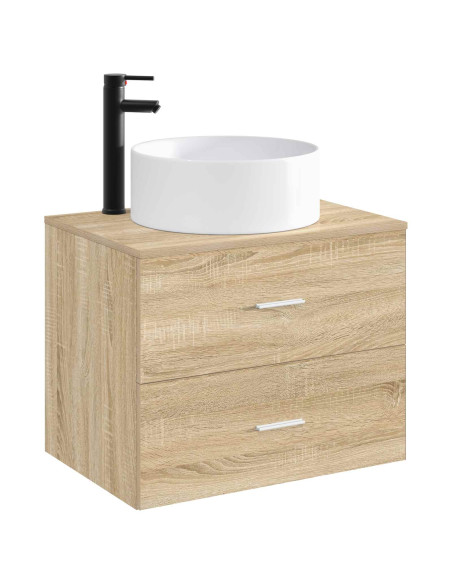 Lavabo da bagno Nero Opaco 40,5 x 40,5 x 15,5 cm Metallo