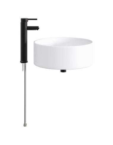 Lavabo da bagno Nero Opaco 40,5 x 40,5 x 15,5 cm Metallo