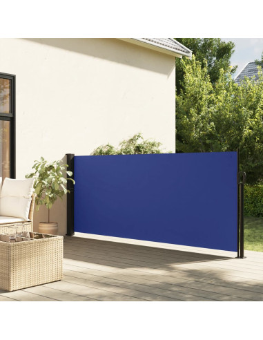 Tenda da Sole Laterale Retrattile Blu 140x500 cm