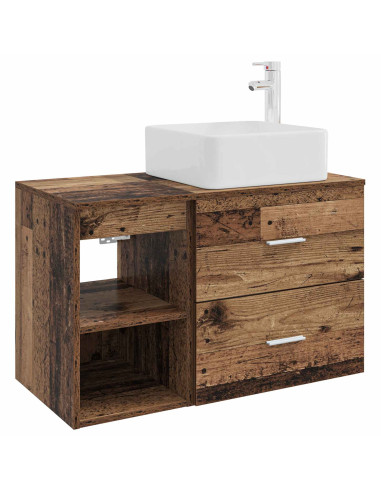 Set di mobili per il bagno 2 pcs Legno antico