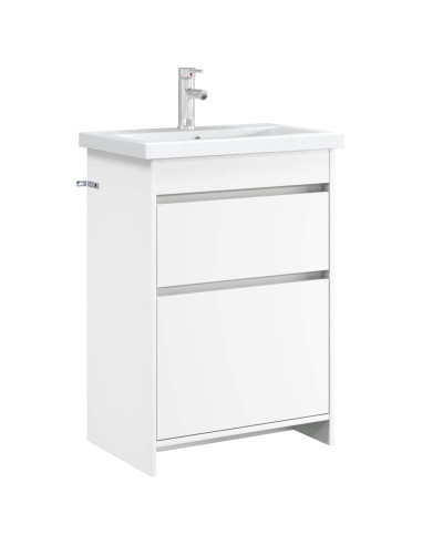 Mobiletto da Bagno Sotto Lavabo Bianco 56 x 37,5 x 81 cm