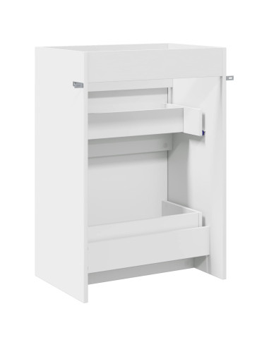 Mobiletto da Bagno Sotto Lavabo Bianco 56 x 37,5 x 81 cm