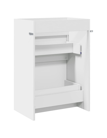 Mobiletto da Bagno Sotto Lavabo Bianco 56 x 37,5 x 81 cm