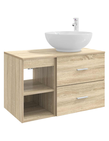 Set di mobili per il bagno 2 pcs Rovere Sonoma