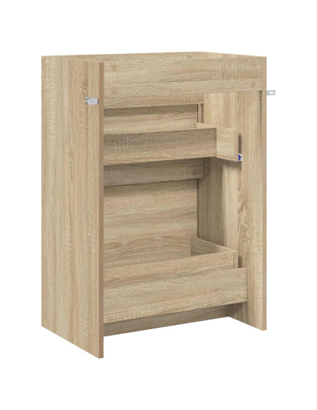 Mobiletto da Bagno Sotto Lavabo Rovere Sonoma 56 x 37,5 x 81 cm